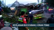 Polisi Selesai Olah TKP Kecelakaan Bus di Subang