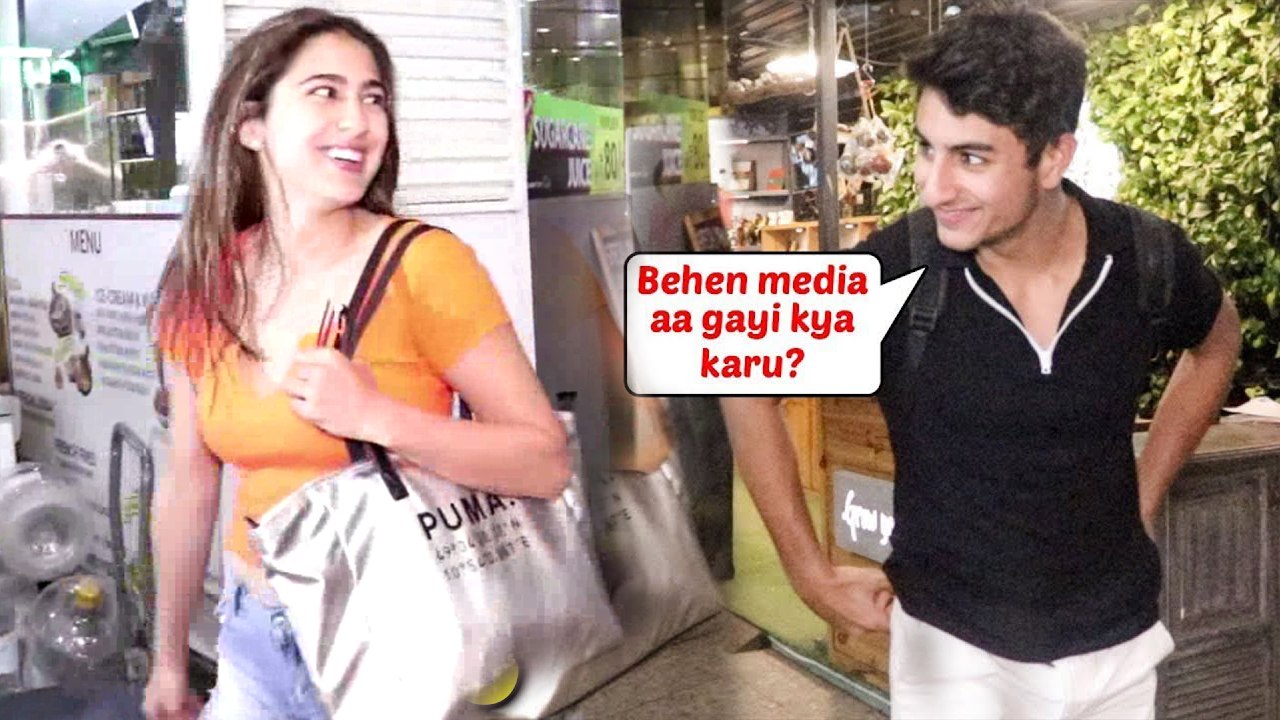 Ibrahim Ali Shy Seeing Media, Sara Ali Khan Sweet Behaviour At Mumbai Airport | Return From Maldives