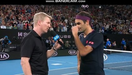 Roger Federer Court Interview with Courier - 1R Match