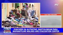 Evacuees sa Alitagtag, nagtulungan para mapanatiling malinis evacuation center