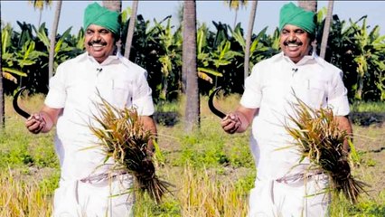 நெல் அறுவடை செய்யும் முதல்வர்..  வெங்கையா நாயுடு பாராட்டு | Venkaiah Naidu praises CM EPS