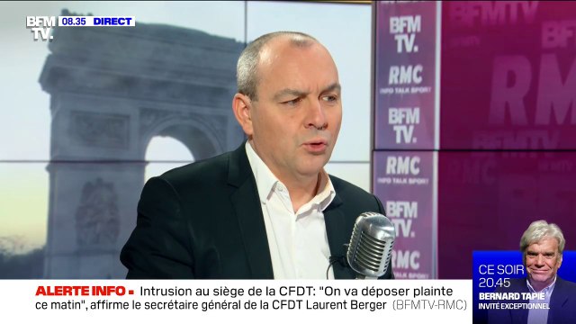 Laurent Berger sur l'intrusion au siège de la CFDT: C'est de l'intimidation