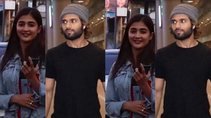 Spotted Pooja Hegde At Gauri Khan Desings And Vijay Deverakonda at airport