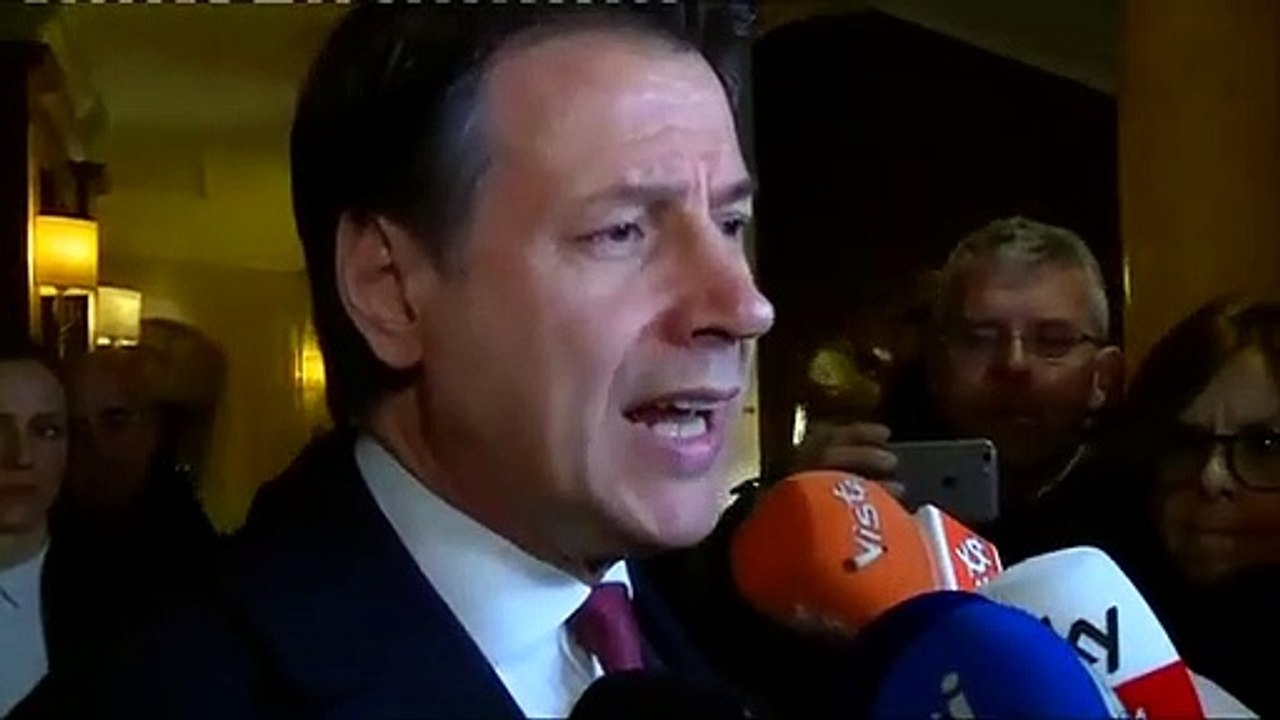 Conte da Berlino dopo l-incontro con Antόnio Guterres (19.01.20)