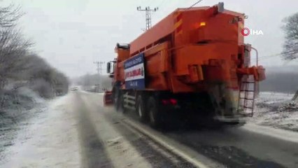 Silivri'yi kaplayan beyaz örtü havadan görüntülendi