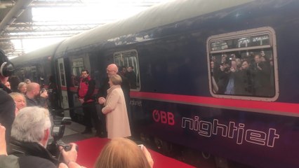 Le premier train de nuit en provenance de Vienne est arrivé à Bruxelles-Midi