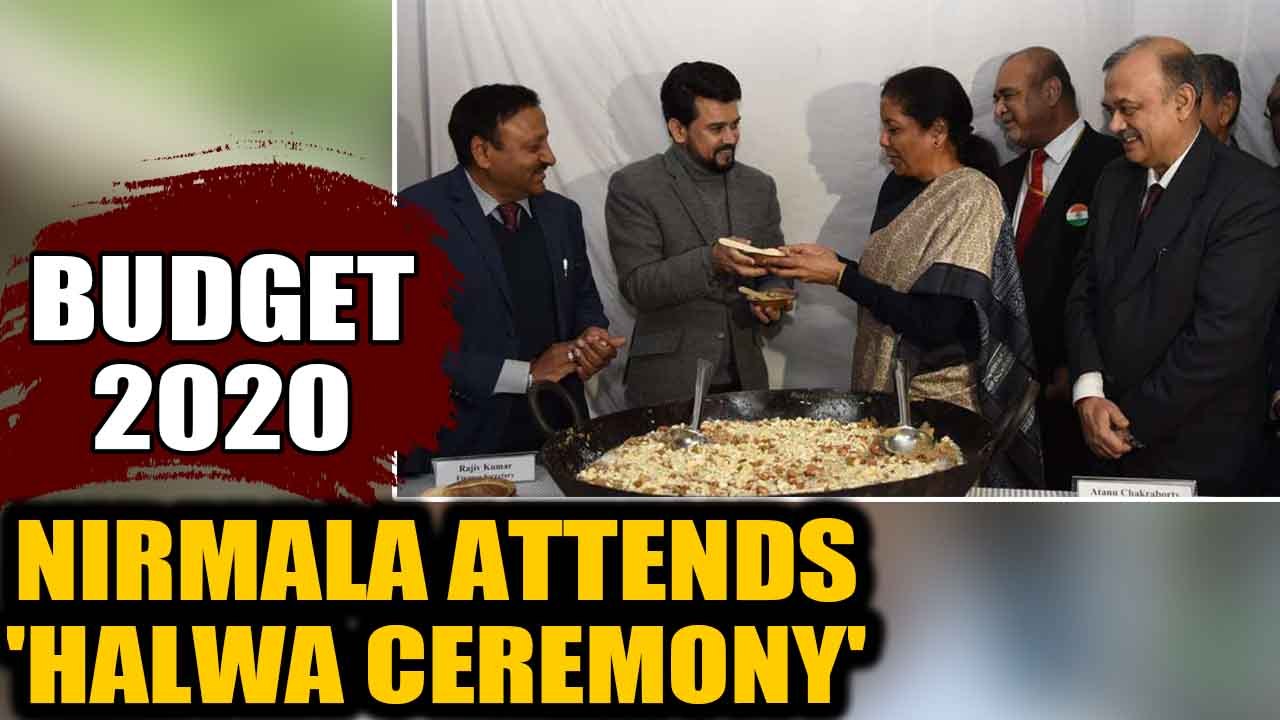 Budget 2020: FM Nirmala Sitharaman attends 'Halwa ceremony' at Finance ministry |Oneindia
