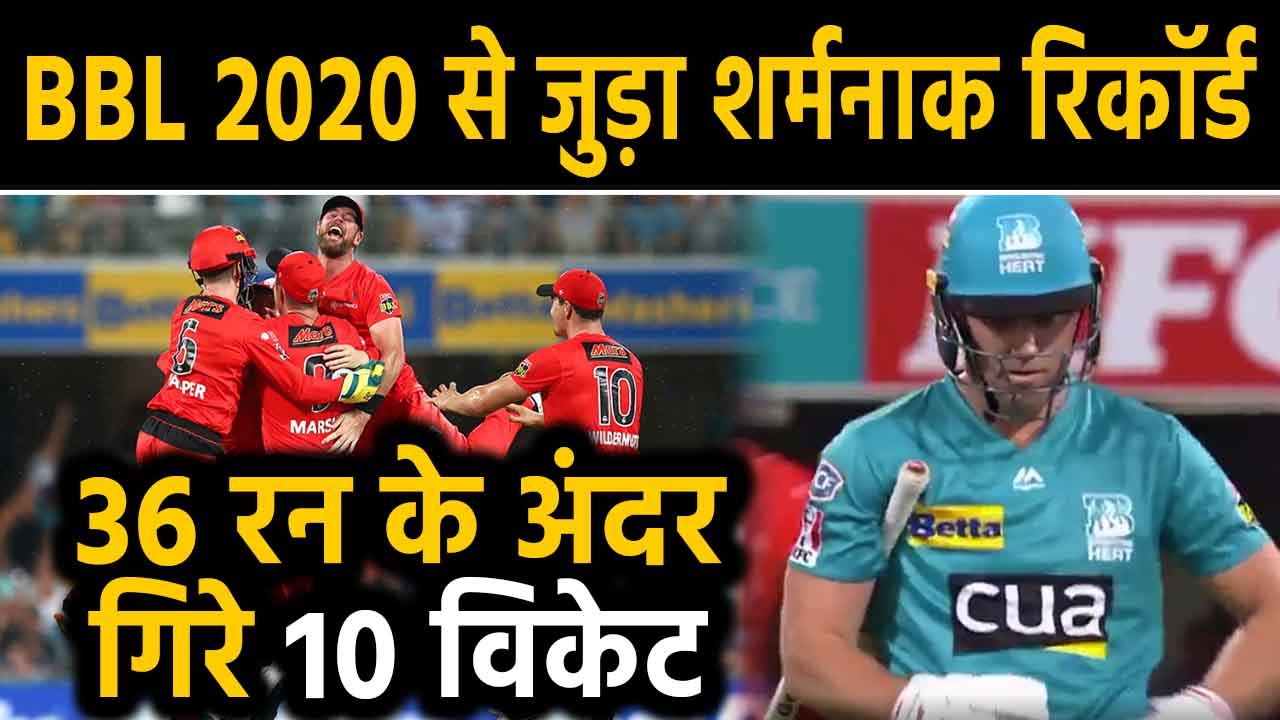 BBL 2020: Brisbane Heat register shamefull record, lost  10 wickets for just 36 runs| Oneindia Hindi