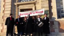 Réforme des retraites : le avocats manifestent devant le tribunal de Verdun