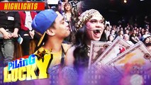 Genie-pon gives a kiss to one of the madlang people | It's Showtime Piling Lucky