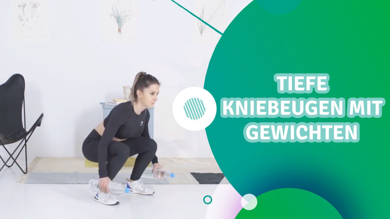 Tiefe Kniebeugen mit Gewichten - Du Bist Fit