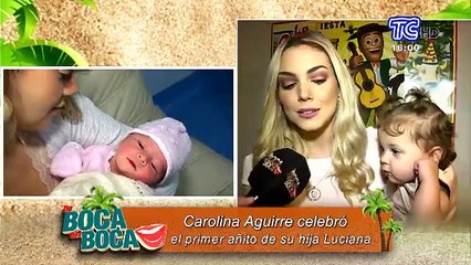 La Miss Ecuador Carolina Aguirre celebró el primer año de su hija Luciana