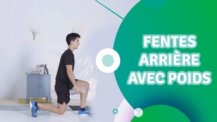 Fentes arrière avec poids - Santé Physique