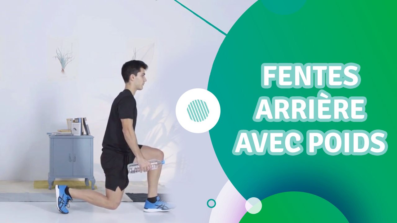 Fentes arrière avec poids - Santé Physique