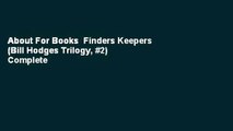 About For Books  Finders Keepers (Bill Hodges Trilogy, #2) Complete