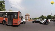 New Delhi Massive Traffic at the India Gate memorial, India