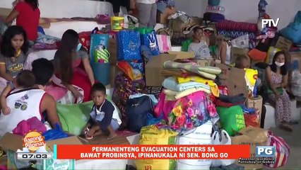 NEWS AND VIEWS: Permanenteng evacuation centers sa bawat probinsya, ipinanukala ni Sen. Bong Go