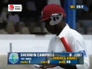 Anil Kumble 5 for 106  vs Westindies 2nd Test at Port Of Spain 1997