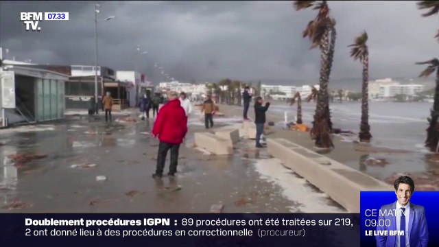Les images des premiers dégâts causés par la tempête Gloria en Espagne, où 3 personnes sont mortes