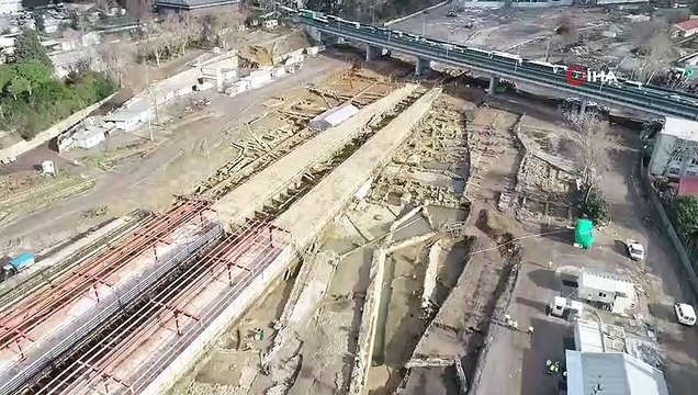 Haydarpaşa’daki arkeolojik kazılarda gelinen son durum görüntülendi
