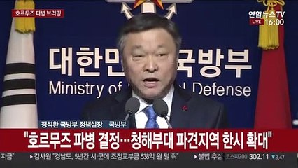 [현장연결] 국방부, 호르무즈 해협 독자파병 결정 브리핑