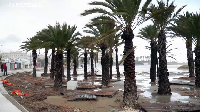 Playas destrozadas en Valencia tras el paso de la borrasca Gloria