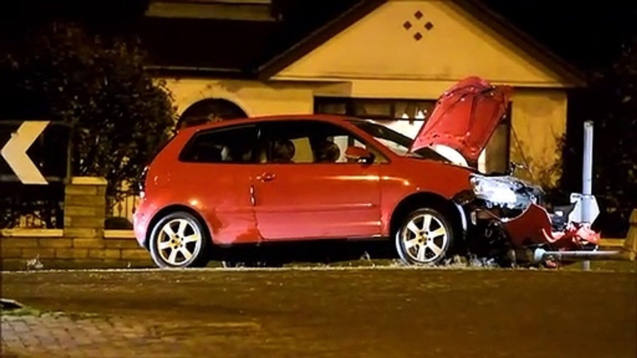 Larbert Bellsdyke Road roundabout crash