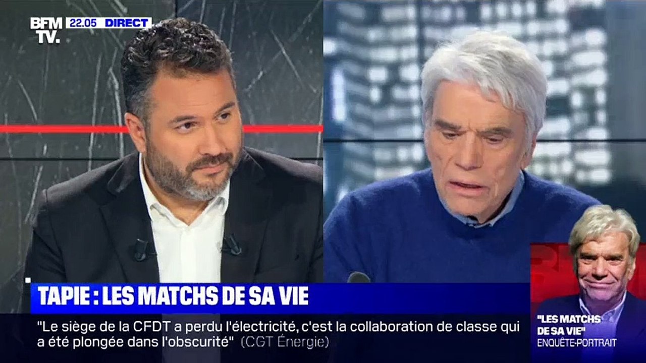 "Je n'ai jamais vu une horreur pareille !" : Bernard Tapie flingue le documentaire de BFMTV... sur BFMTV !