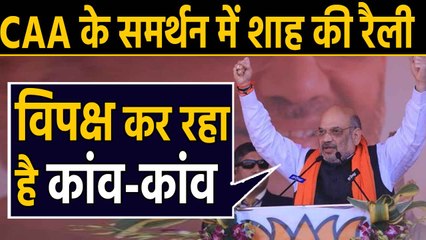 CAA के समर्थन में Amit Shah की रैली, बोले- कांव-कांव कर रही है Rahul Baba & Company|Oneindia Hindi