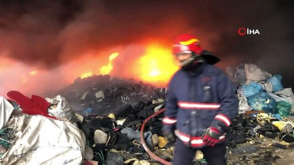Bursa'da geri dönüşüm fabrikasında büyük yangın