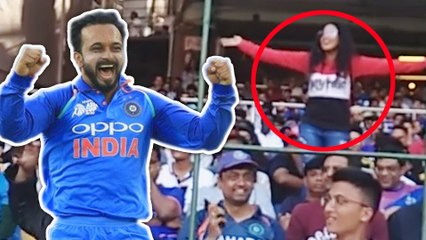 IND VS AUS 3RD ODI  | Girl proposed Kedar Jadhav at Chinnaswami stadium