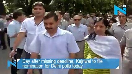 Day after missing deadline, Kejriwal to file nomination for Delhi polls today