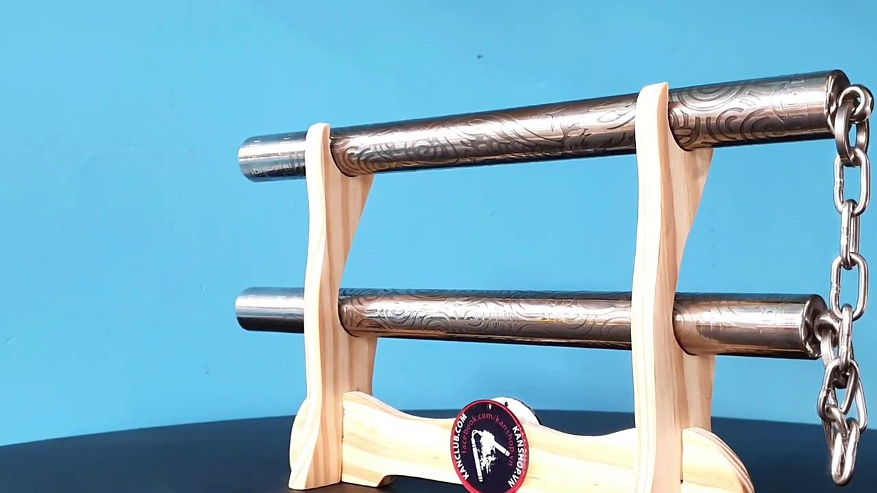 #KANSHOP 2020. CÔN INOX HOA VĂN TRẮNG, ĐẦU XOAY. Lớp dạy côn nhị khúc #KANCLUB nunchaku