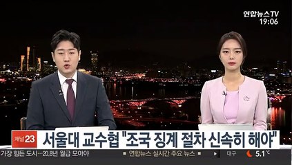 서울대 교수협 "조국 징계 절차 신속히 해야"