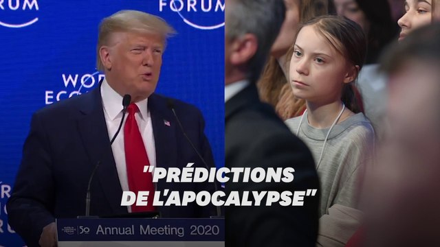 Devant Greta Thunberg, Donald Trump fustige à Davos les prophètes de malheurs
