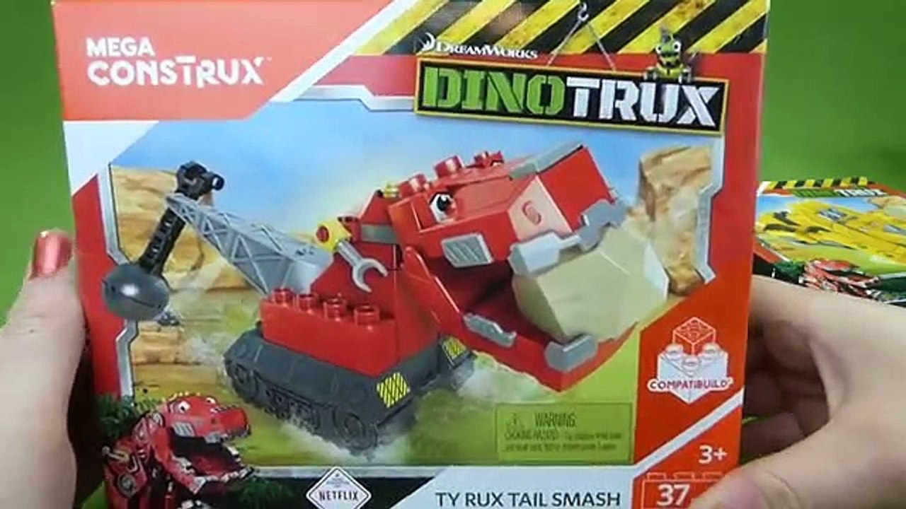 NEW Dinotrux Mega Bloks Toys Mega Construx Tail Smash Ty Rux D Structs  Dozer Ton Ton Dinosaur Toys - video Dailymotion
