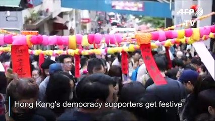 Hong Kong's Lunar New Year fairs get a protest makeover