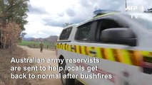 Australian army reservists assist in bushfire prevention battle