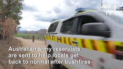 Australian army reservists assist in bushfire prevention battle