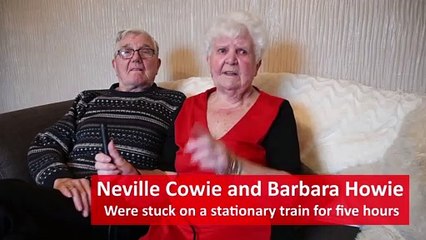 Elderly couple stranded on a train for five hours