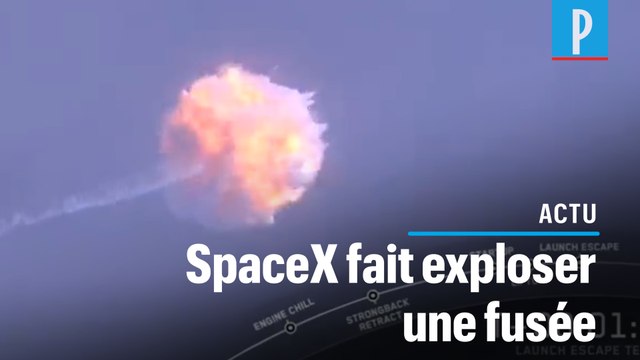 Space X fait volontairement exploser une de ses fusées