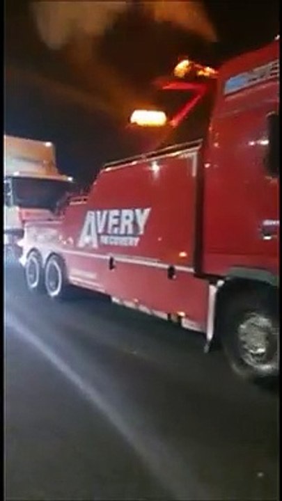 Lorries damaged by yobs