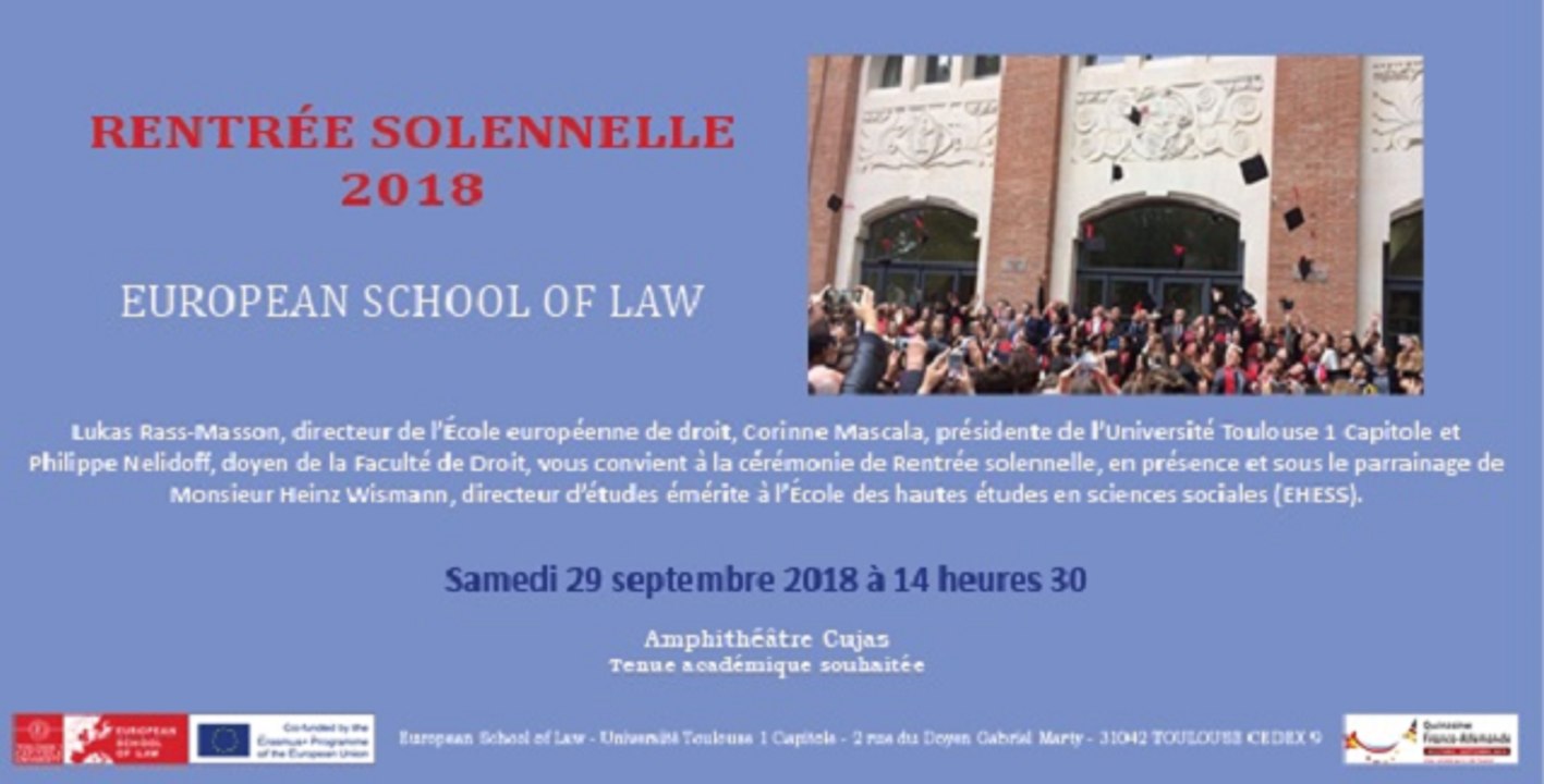 Discours de Heinz Wismann, directeur d'études émérite à l'École des hautes études en sciences sociales (EHESS) et parrain de la promotion 2018/2019.