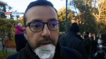 Andria: cittadini stufi dell'inquinamento cancerogeno protestano sotto palazzo del Comune - video e foto