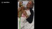 Dogs visits owner in hospital after four-weeks apart