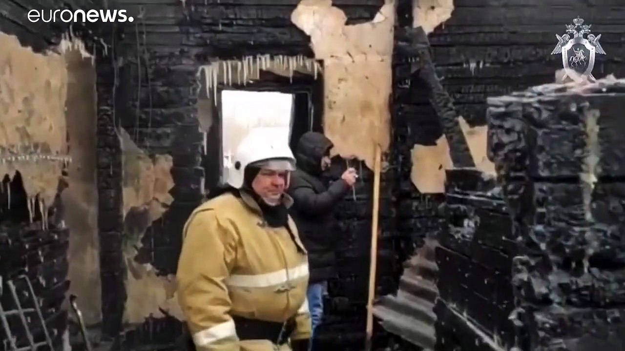 Elf Tote bei Brand in Holzhaus in Sibirien