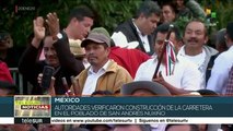 México: AMLO supervisa caminos rurales en comunidades indígenas