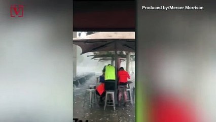 Shocking Footage Shows Australians Taking Shelter During Intense Hailstorm
