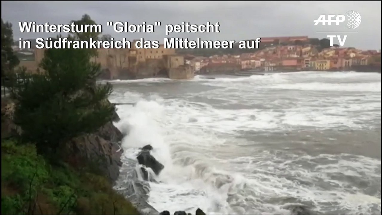Wintersturm 'Gloria' zieht über Südfrankreich
