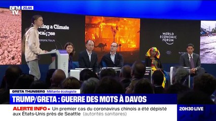 Скачать видео: Donald Trump/Greta Thunberg: la guerre des mots au Forum économique de Davos